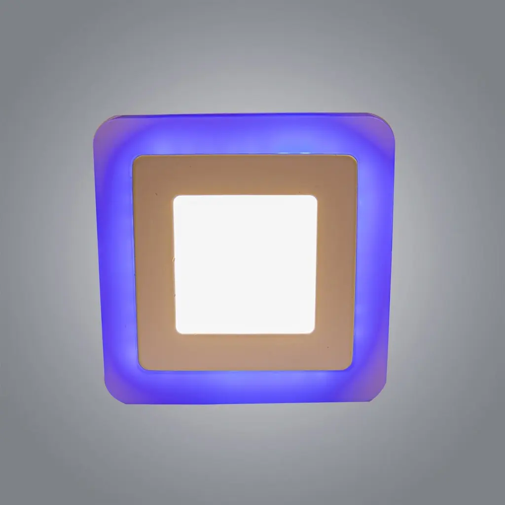 Recessed LED Spot Panel Light - Dual Color, Square, 6W | Lamps.eg